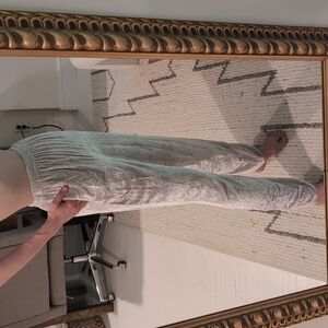 Lively Silver Velour Crushed Velvet High Waisted Lounge Pant